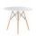  Стол обеденный DOBRIN CHELSEA`90, ножки светлый бук, цвет белый, фото 2 