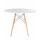  Стол обеденный DOBRIN CHELSEA`90, ножки светлый бук, цвет белый, фото 3 