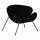 Кресло дизайнерское DOBRIN EMILY, черный ткань AF9, черное основание, фото 1 