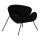  Кресло дизайнерское DOBRIN EMILY, черный ткань AF9, черное основание, фото 2 
