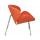  Кресло дизайнерское DOBRIN EMILY, оранжевая ткань AF, хромированная сталь, фото 3 