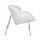  Кресло дизайнерское DOBRIN EMILY, белый (букле) ткань , хромированная сталь, фото 3 