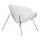  Кресло дизайнерское DOBRIN EMILY, белый (букле) ткань , хромированная сталь, фото 4 