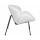  Кресло дизайнерское DOBRIN EMILY, белый (букле) ткань, черное основание, фото 3 
