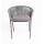  "Женева" стул плетеный из роупа, каркас алюминий темно-серый (RAL7024) шагрень, роуп серый 15мм, ткань серая, фото 2 