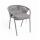  "Женева" стул плетеный из роупа, каркас алюминий темно-серый (RAL7024) шагрень, роуп серый 15мм, ткань серая, фото 3 
