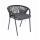  "Женева" стул плетеный из роупа, каркас алюминий темно-серый (RAL7024) шагрень, роуп темно-серый круглый, ткань темно-серая, фото 3 