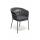  "Бордо" стул плетеный из роупа (колос), каркас из стали серый (RAL7022) муар, роуп серый 15мм, ткань серая, фото 3 