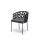  "Диего" стул плетеный из роупа, каркас из стали серый (RAL7022), роуп темно-серый круглый, ткань серая, фото 1 