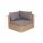  "Лунго" модуль диванный угловой с подушками, цвет соломенный (гиацинт), фото 1 