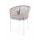  "Марсель" стул плетеный из роупа, каркас алюминий белый шагрень, роуп бежевый круглый, ткань бежевая, фото 1 