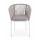  "Марсель" стул плетеный из роупа, каркас алюминий белый шагрень, роуп бежевый круглый, ткань бежевая, фото 2 