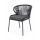 "Милан" стул плетеный из роупа, каркас алюминий темно-серый (RAL7024) шагрень, роуп темно-серый круглый, ткань темно-серая, фото 1 