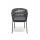  "Бордо" стул плетеный из роупа (колос), каркас из стали серый (RAL7022) муар, роуп серый 15мм, ткань серая, фото 2 