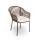 "Лион" стул плетеный из роупа, каркас из стали коричневый (RAL8016) муар, роуп коричневый круглый, ткань бежевая, фото 3 