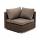  "Лунго" модуль диванный угловой с подушками, цвет коричневый (гиацинт), фото 1 