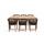  "Мадейра" обеденная группа на 6 персон, стулья "Марсель", роуп коричневый, фото 3 