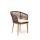 "Марсель" стул плетеный из роупа, основание дуб, роуп коричневый круглый, ткань бежевая, фото 3 