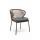  "Милан" стул плетеный из роупа, каркас алюминий коричневый (RAL8016), роуп коричневый круглый, ткань темно-серая, фото 3 