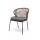  "Милан" стул плетеный из роупа, каркас алюминий серый (RAL7022), роуп коричневый круглый, ткань темно-серая, фото 1 