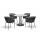  "Диего" обеденная группа на 4 персоны со стульями "Бордо" плетения колос, столешница "серый гранит", фото 2 