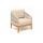  "Канны" кресло плетеное из роупа, основание дуб, роуп бежевый круглый, ткань бежевая, фото 3 