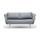  "Монако" диван 2-местный плетеный из роупа, каркас алюминий светло-серый, роуп светло-серый, ткань светло-серая, фото 3 