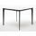  "Малага" обеденный стол из HPL 90х90см, цвет молочный, каркас черный, фото 1 