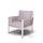  "Сан Ремо" кресло плетеное из роупа садовое, каркас алюминий белый, роуп бежевый, ткань бежевая, фото 1 