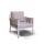  "Сан Ремо" кресло плетеное из роупа садовое, каркас алюминий белый, роуп бежевый, ткань бежевая, фото 3 