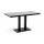  "Каффе" интерьерный стол из HPL квадратный 140х70см, цвет "серый гранит", подстолье двойное черное чугун, фото 1 
