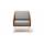  "Канны" кресло плетеное из роупа, каркас алюминий светло-серый (RAL7035) шагрень, роуп оранжевый меланж круглый, ткань светло-серая, фото 2 