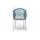  "Лион" стул плетеный из роупа, каркас из стали светло-серый (RAL7035) шагрень, роуп бирюзовый круглый, ткань светло-серая, фото 2 