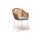  "Лион" стул плетеный из роупа, каркас из стали светло-серый (RAL7035) шагрень, роуп оранжевый меланж круглый, ткань светло-серая, фото 3 
