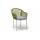  "Лион" стул плетеный из роупа, каркас из стали светло-серый (RAL7035) шагрень, роуп салатовый круглый, ткань светло-серая, фото 2 