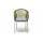  "Лион" стул плетеный из роупа, каркас из стали светло-серый (RAL7035) шагрень, роуп салатовый круглый, ткань светло-серая, фото 3 
