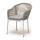  "Лион" стул плетеный из роупа, каркас из стали светло-серый (RAL7035) шагрень, роуп серый меланж круглый, ткань светло-серая, фото 1 