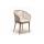  "Марсель" стул плетеный из роупа, основание дуб, роуп бежевый круглый, ткань бежевая, фото 3 