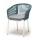  "Марсель" стул плетеный из роупа, каркас алюминий светло-серый (RAL7035) шагрень, роуп бирюзовый круглый, ткань светло-серая, фото 1 