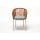 "Марсель" стул плетеный из роупа, каркас алюминий светло-серый (RAL7035) шагрень, роуп оранжевый меланж круглый, ткань светло-серая, фото 2 
