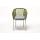 "Марсель" стул плетеный из роупа, каркас алюминий светло-серый (RAL7035) шагрень, роуп салатовый круглый, ткань светло-серая, фото 2 