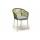  "Марсель" стул плетеный из роупа, каркас алюминий светло-серый (RAL7035) шагрень, роуп салатовый круглый, ткань светло-серая, фото 3 