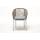  "Марсель" стул плетеный из роупа, каркас алюминий светло-серый (RAL7035) шагрень, роуп серый меланж круглый, ткань светло-серая, фото 2 