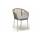  "Марсель" стул плетеный из роупа, каркас алюминий светло-серый (RAL7035) шагрень, роуп серый меланж круглый, ткань светло-серая, фото 3 