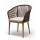  "Марсель" стул плетеный из роупа, основание дуб, роуп коричневый круглый, ткань бежевая, фото 1 