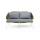  "Милан" диван 2-местный плетеный из роупа, каркас алюминий светло-серый (RAL7035) шагрень, роуп салатовый круглый, ткань светло-серая, фото 2 