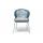  "Милан" стул плетеный из роупа, каркас алюминий светло-серый (RAL7035) шагрень, роуп бирюзовый круглый, ткань светло-серая, фото 2 