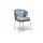  "Милан" стул плетеный из роупа, каркас алюминий светло-серый (RAL7035) шагрень, роуп бирюзовый круглый, ткань светло-серая, фото 3 