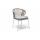  "Милан" стул плетеный из роупа, каркас алюминий светло-серый (RAL7035) шагрень, роуп серый меланж круглый, ткань светло-серая, фото 3 