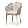  "Марсель" стул плетеный из роупа, основание дуб, роуп серый меланж круглый, ткань бежевая, фото 1 
